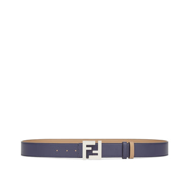 Men's SQUARED FF Belt Reversible - Blueberry + Sand + Palladium