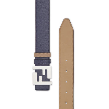 Men's SQUARED FF Belt Reversible - Blueberry + Sand + Palladium