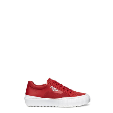 Men's Fendi Force Sneaker - Hibiscus + Red + White