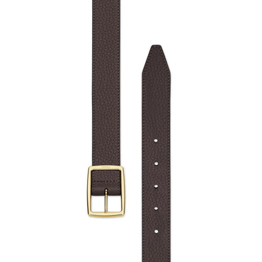 Men's Selleria Belt - Ebony + Soft Gold