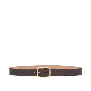 Men's Selleria Belt - Ebony + Soft Gold