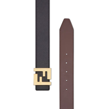Men's SQUARED FF Belt Reversible - Black + Moresco + Soft Gold