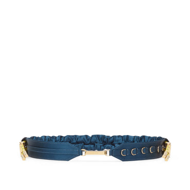 Women's Elastic Belt - Velvet Blue + Lemon + Soft Gold