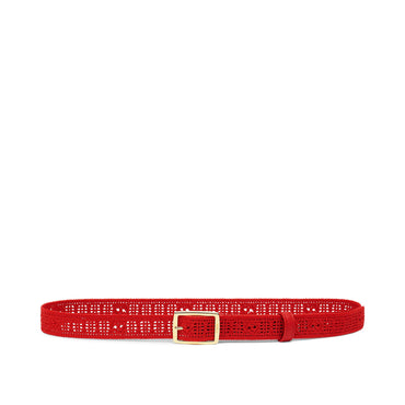 Women's Belt - Cardinale Red + Soft Gold