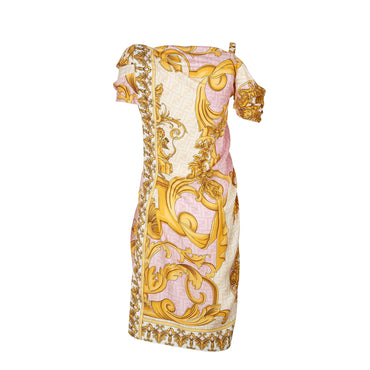 Women's Abito - White + Pink + Multicolor