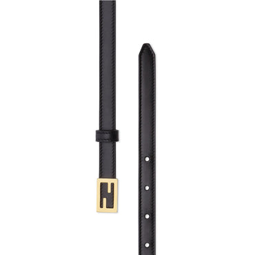 Women's Baguette Micro Belt - Black + Soft Gold