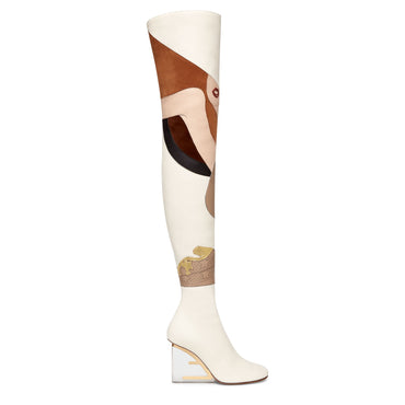 Women's Fendi First Stivale - Nude Black + Connecticut + Brown