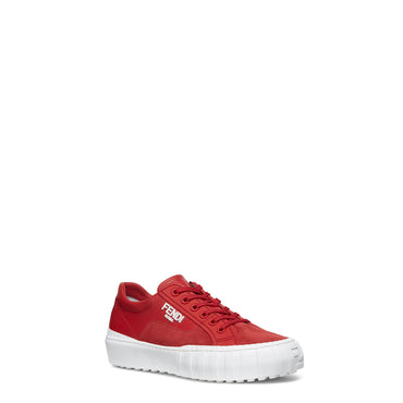 Men's Fendi Force Sneaker - Hibiscus + Red + White
